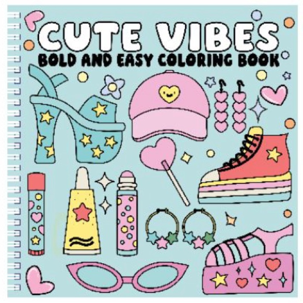 Cute Vibes Coloring Book Bold and Easy